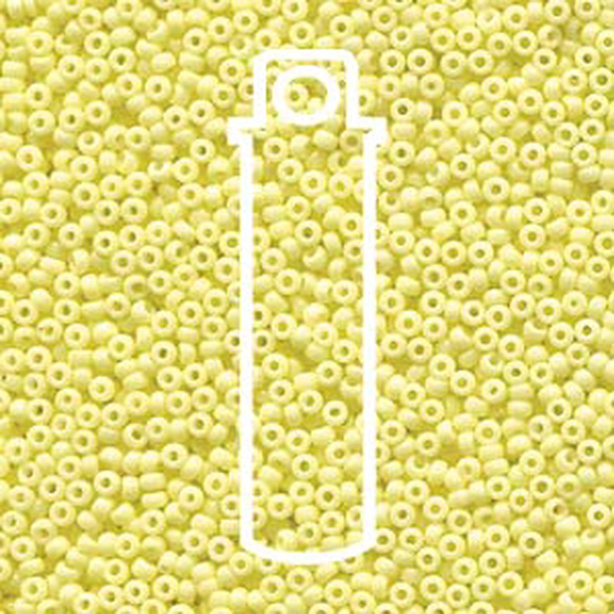 11/0 Miyuki Round Seed Beads (Duracoat Opaque Dyed Pale Yellow)  *approx 23 gram tube