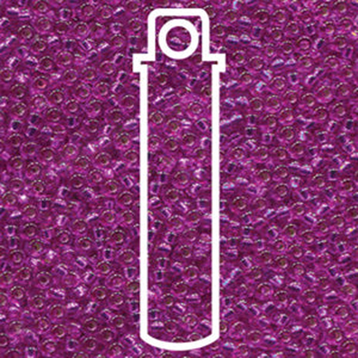 11/0 Miyuki Round Seed Beads (Dyed Silver Lined Fuchsia)  *approx 23.5 gram tube