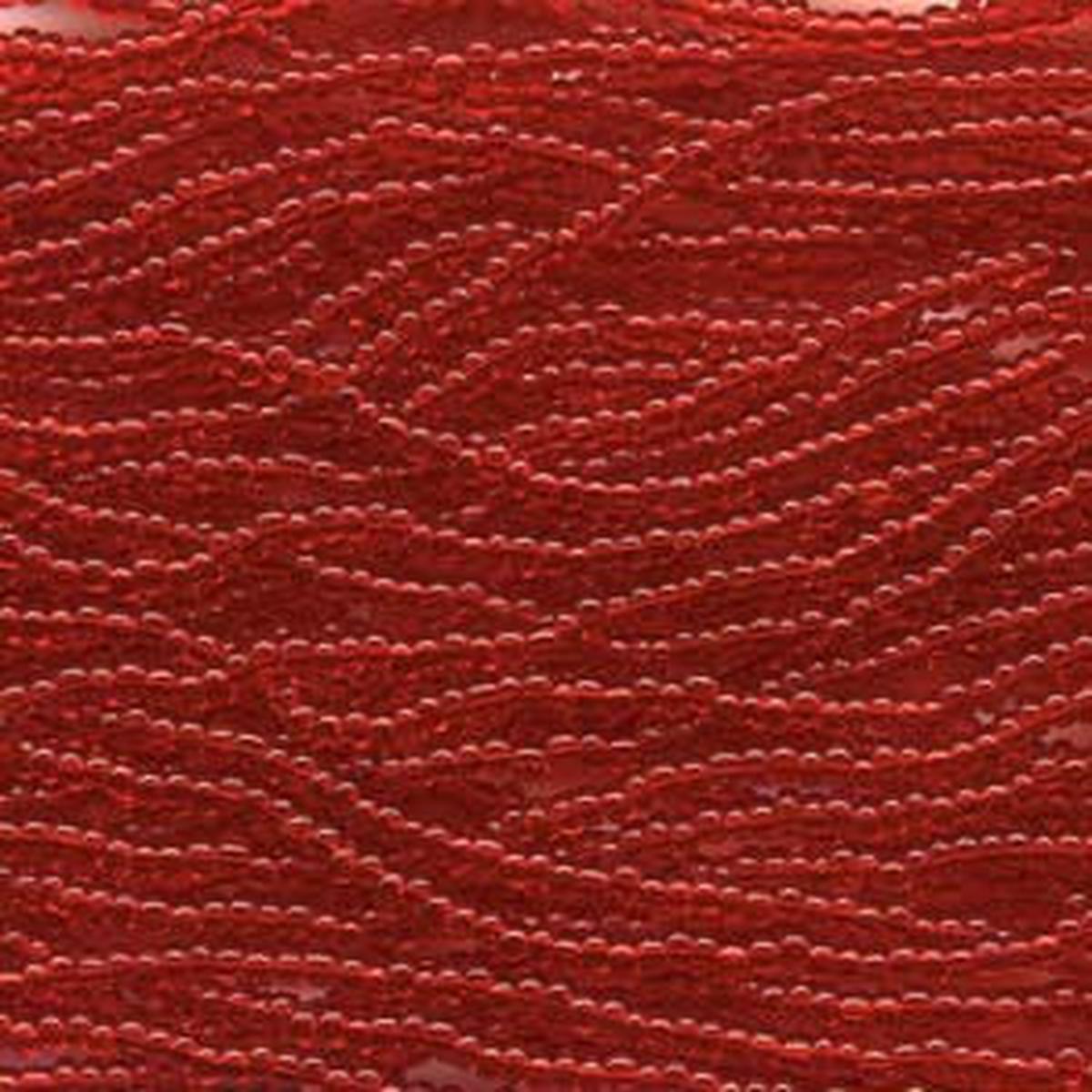 6/0 Czech  (LIGHT RUBY)  6 String/Hnk -Approx 75 Grams