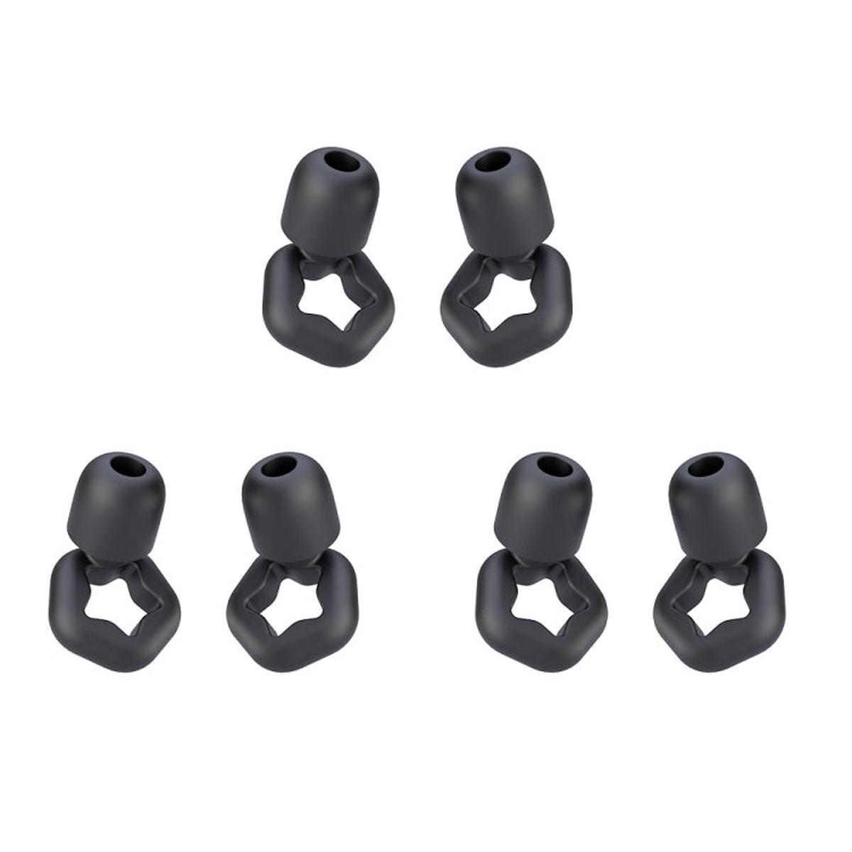 3pairs /Set Sleep Anti-noise Soundproof Earplugs Noise Reducing Swimming Silicone Earplugs(Black)