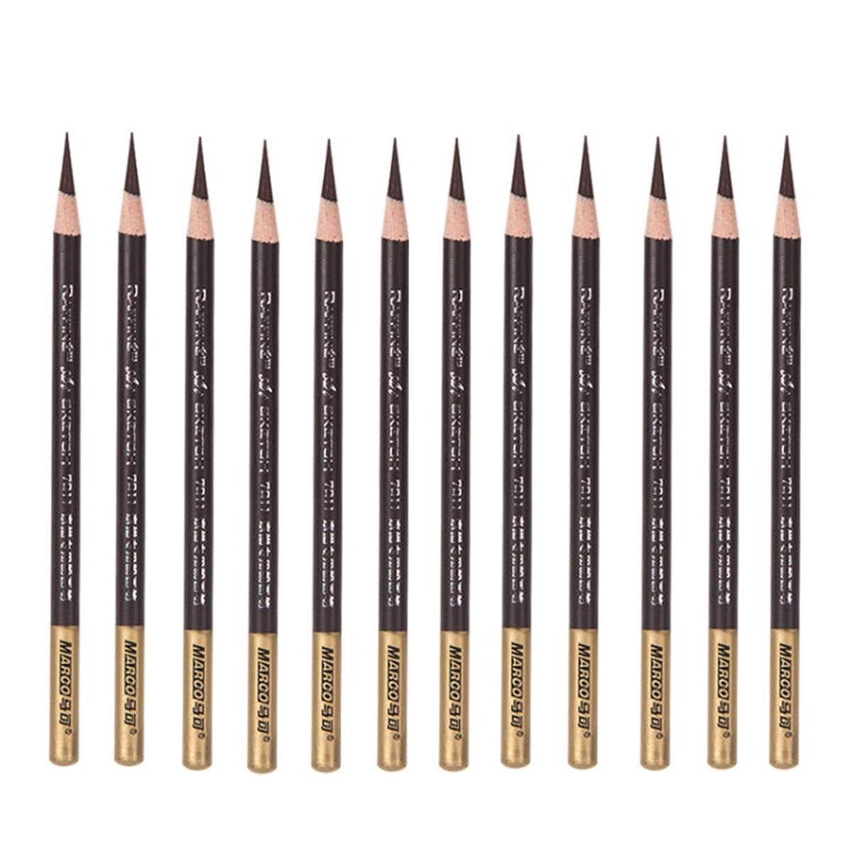 1 Box Marco Pencil Sketch Brush Art Painting Tool, Style: 7012 White Carbon Pen
