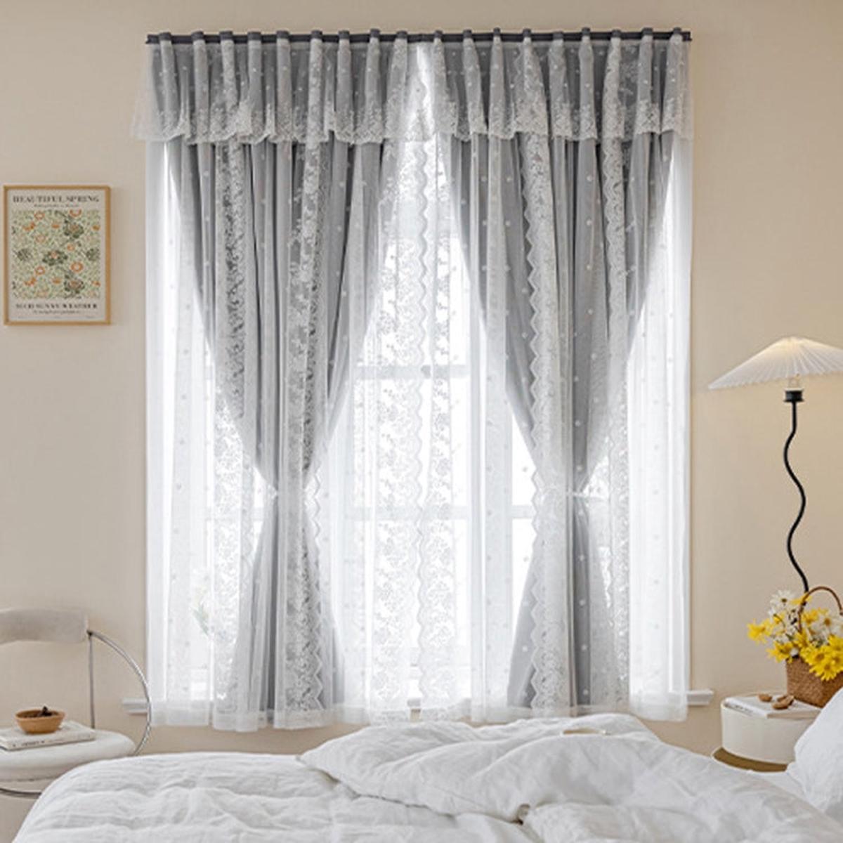 1.3 x 1.8m Sticky No-Punch Installation Bedroom Balcony High Blackout Self-Adhesive Curtains(Gray)