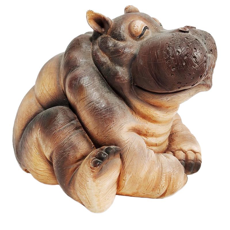 10in Hippo Statue