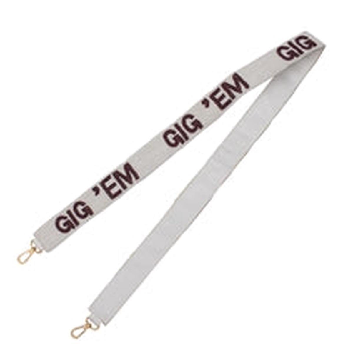 Capri Designs - Collegiate Beaded Strap - Texas A&M University / Gig 'Em