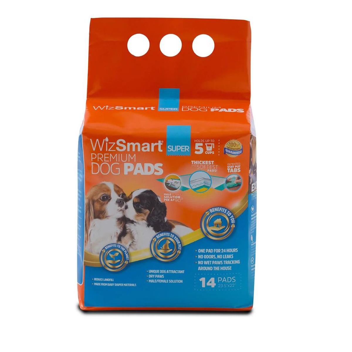 WizSmart - Premium Dog Pads Super Holds up to 6 Cups