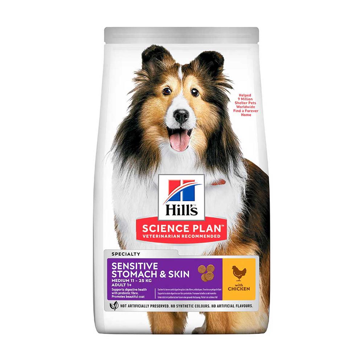 HILL'S SCIENCE PLAN Sensitive Stomach & Skin Adult Medium/Large Dog Food, 14kg