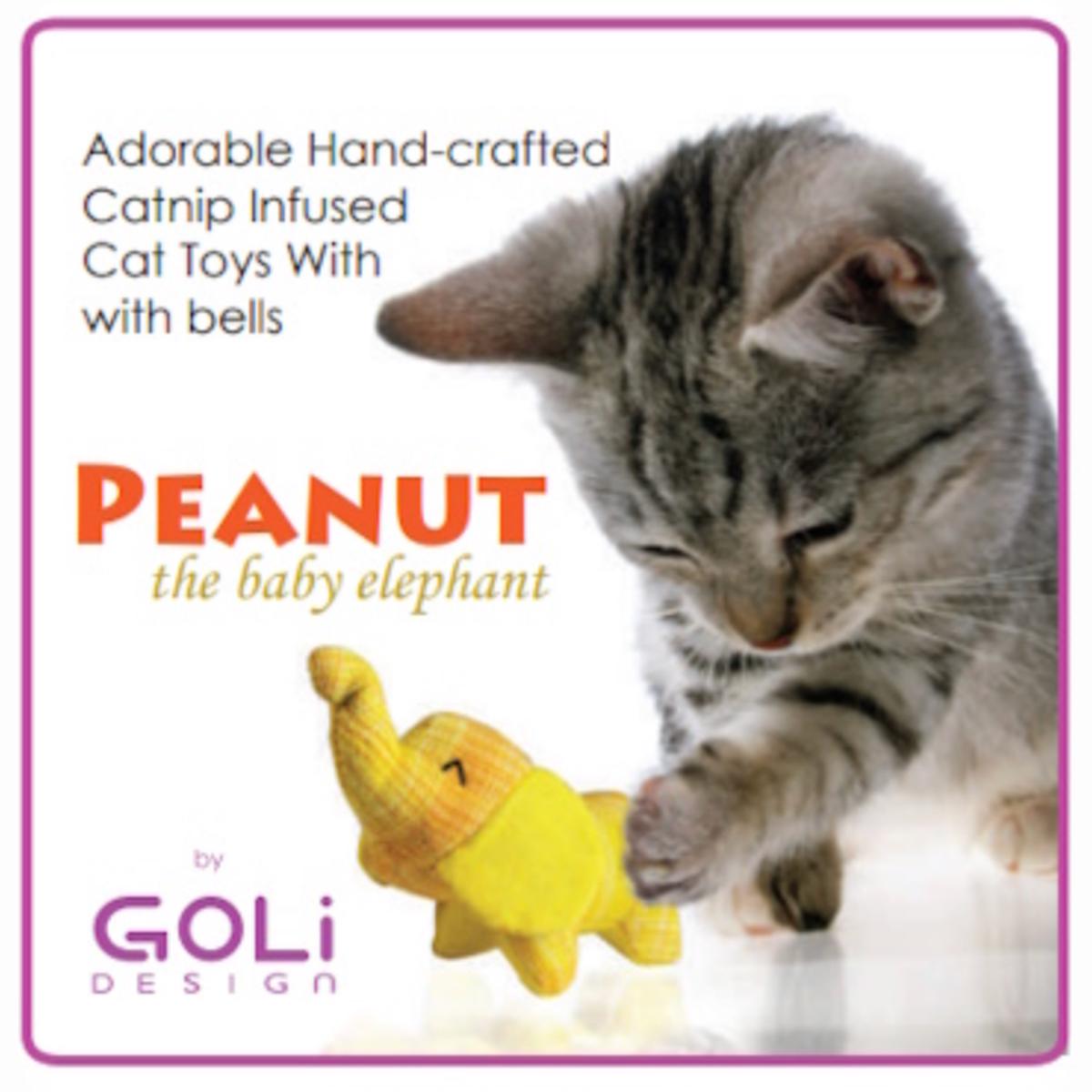 Goli Peanut The Baby Elephant Cat Toy