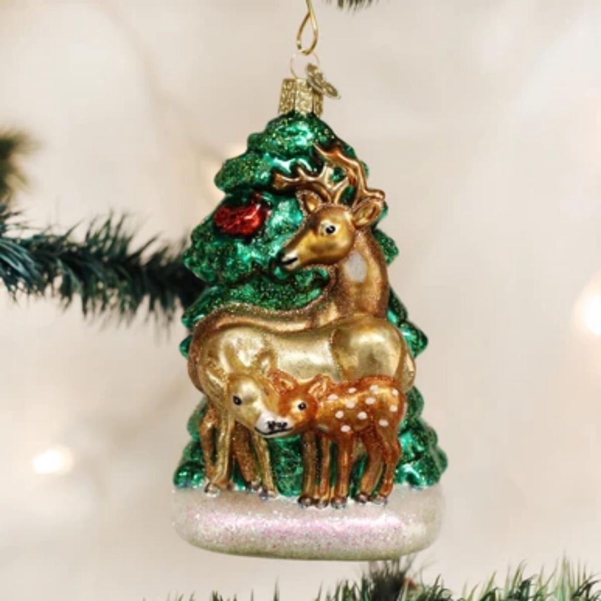 Old World Christmas - Deer Family Ornament