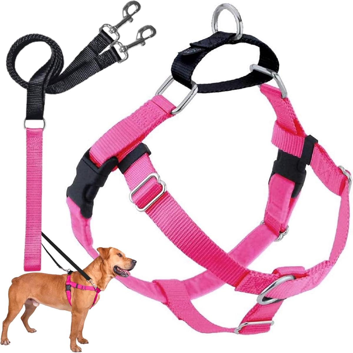 2 Hounds Design Freedom No Pull Dog Harness X-Large Hot Pink