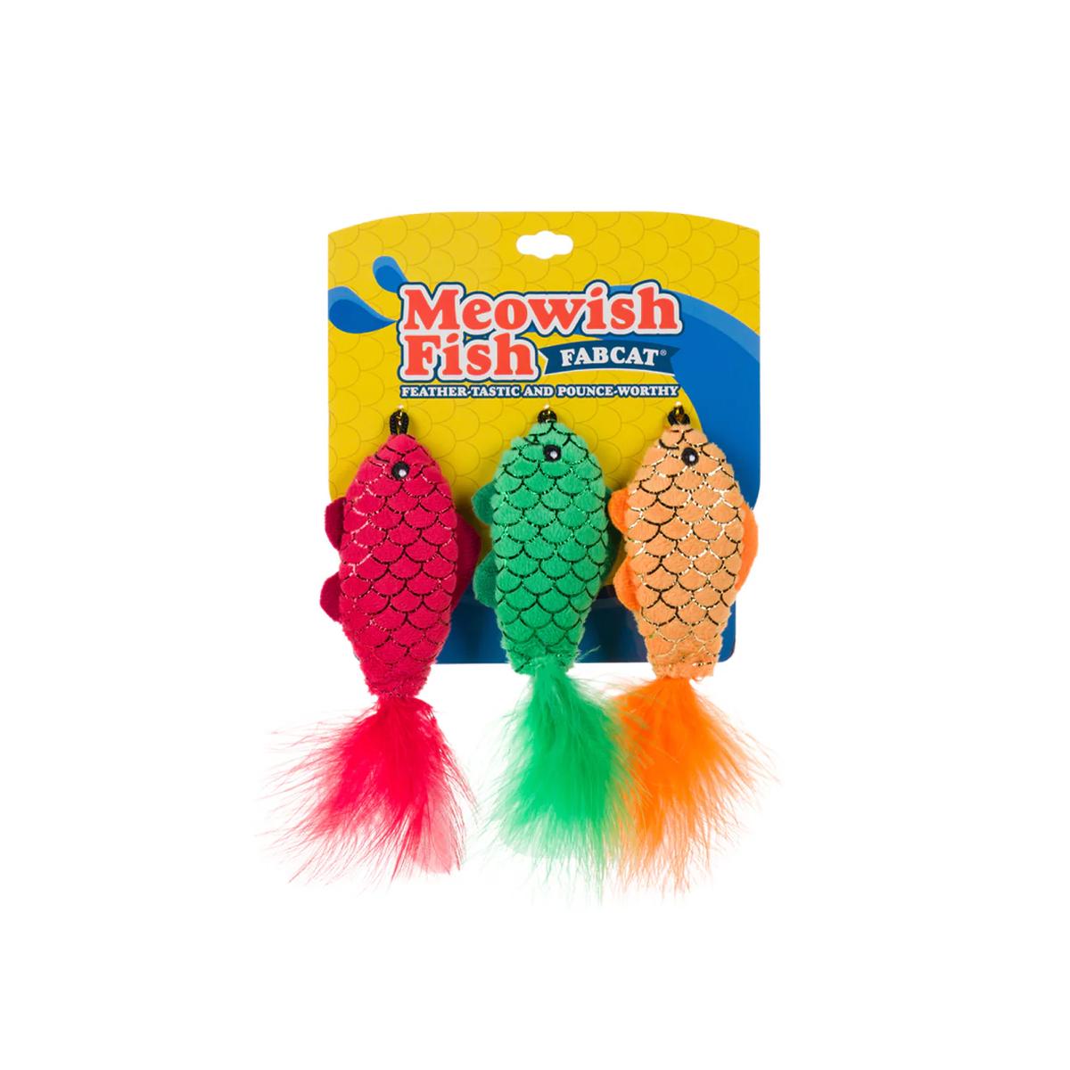 FabCat Meowish Fish 3 Pack Cat Toy