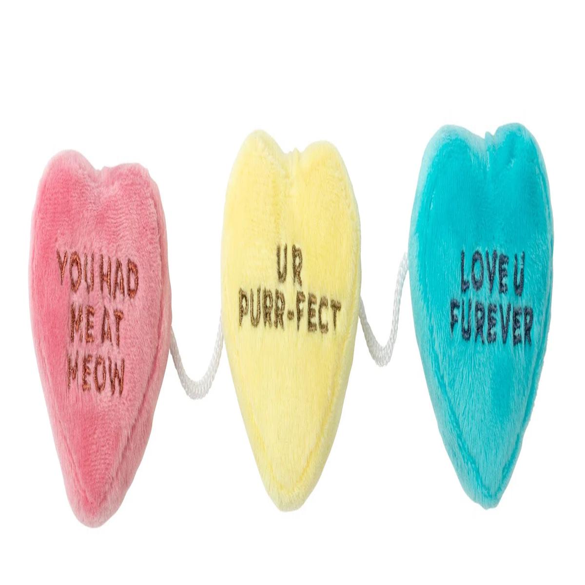 FuzzYard Candy Hearts Cat Toy 3 pc