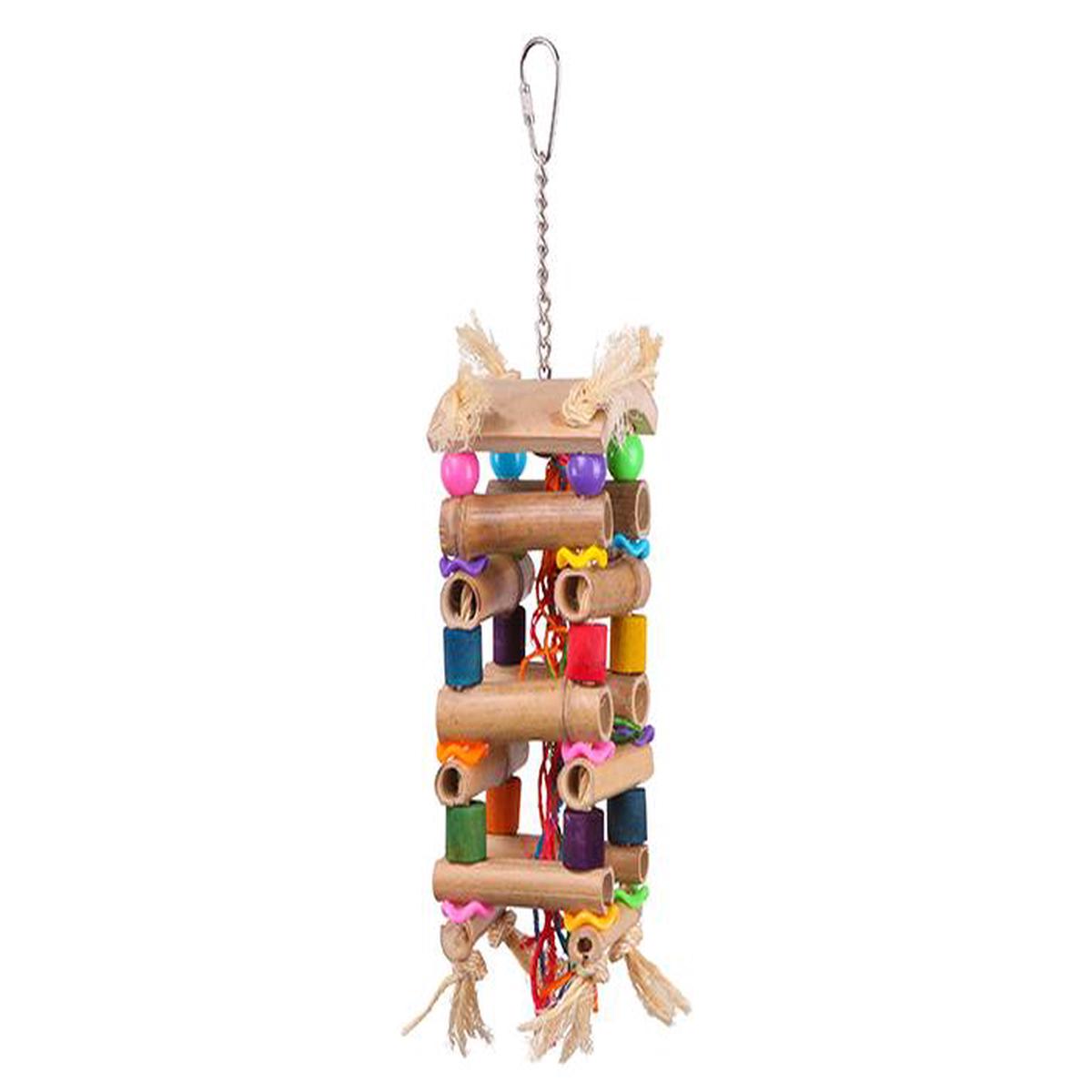 Kazoo Bird Toy Tower With Sisal & Beads Large