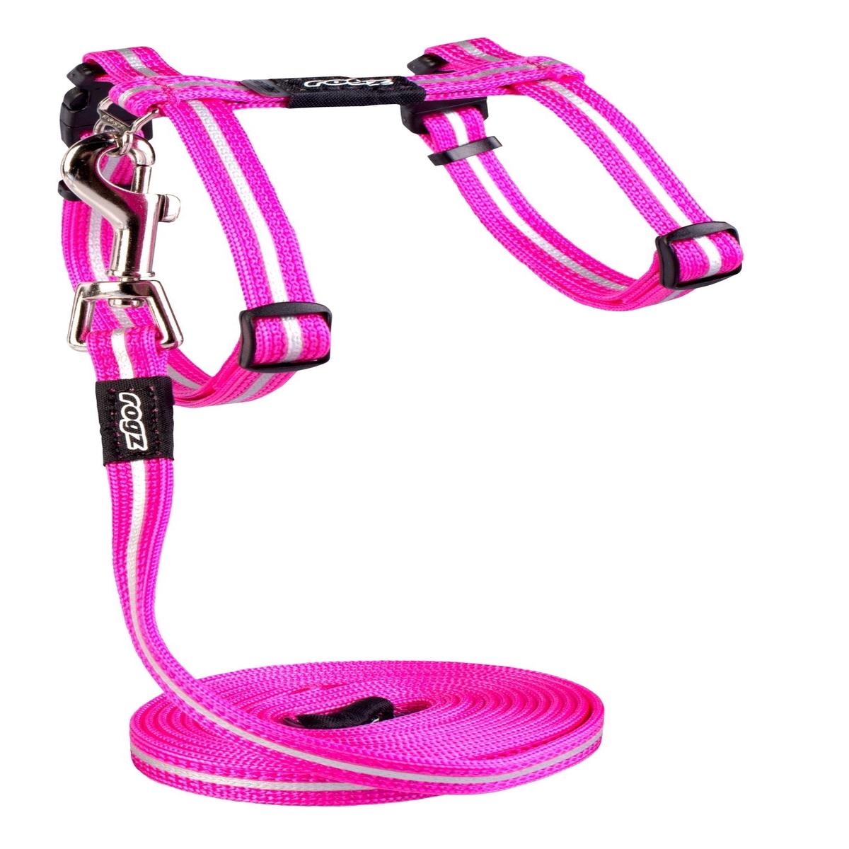 Rogz Alleycat Harness And Lead Set Pink