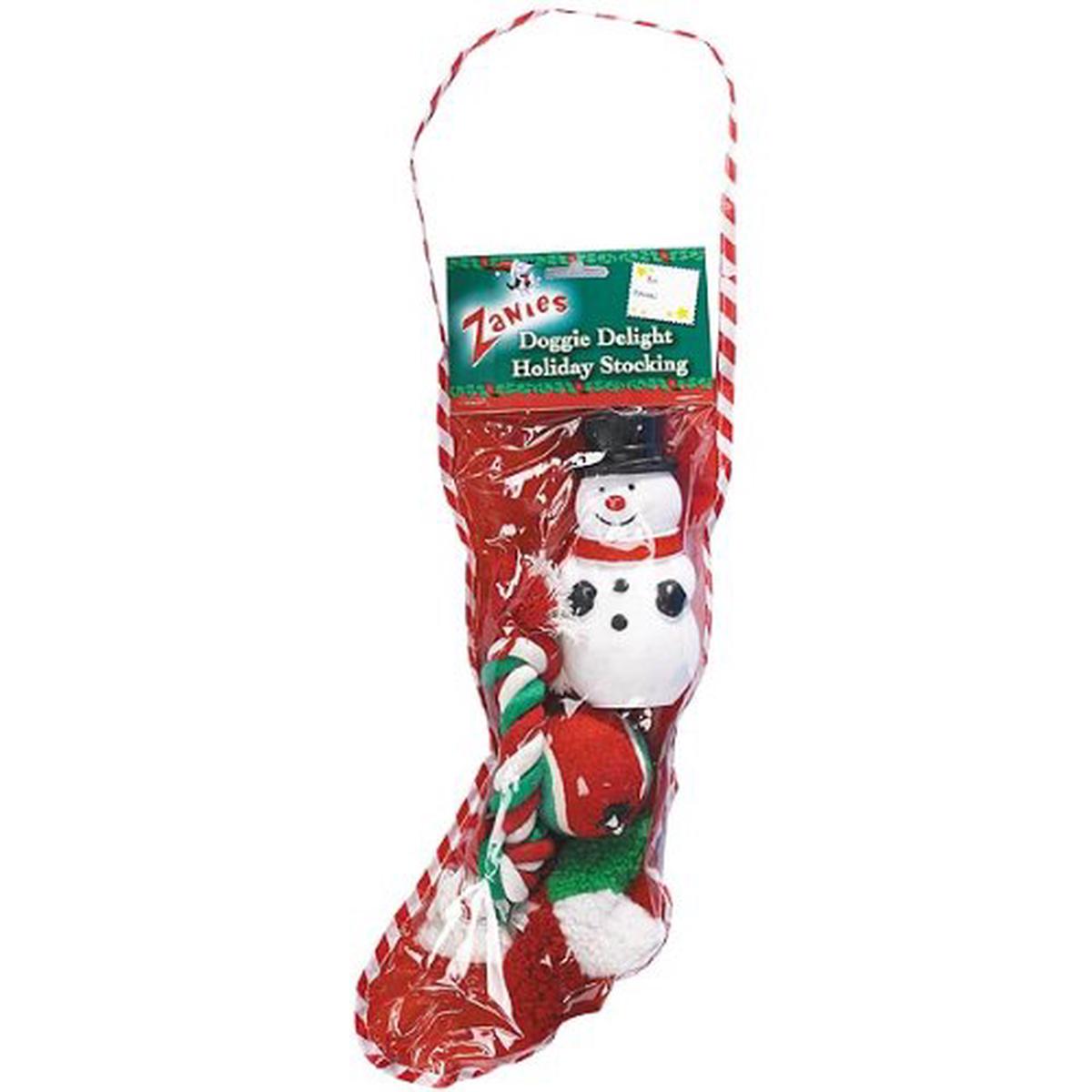 Zanies Doggie Delight Holiday Stockings Festive Holiday Toys for Dogs (14