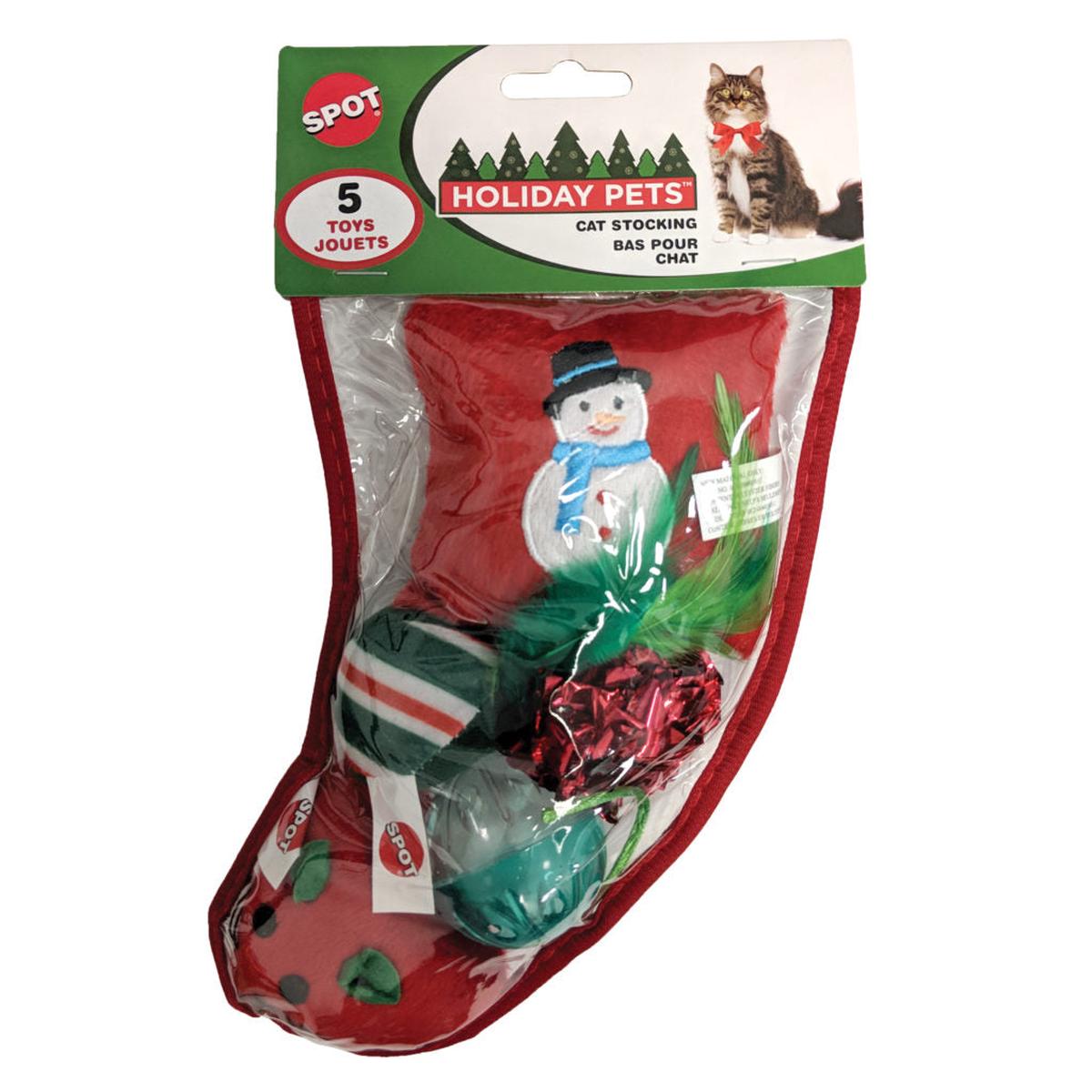 Ethical Pet Products - Ethical Pet Holiday Cat Toy Stocking - 5 Assorted Toys